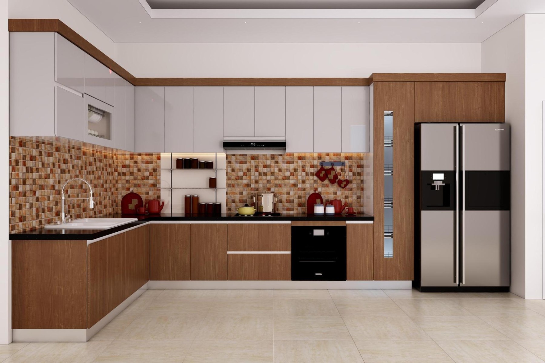 Tủ bếp nhựa phủ laminate 2