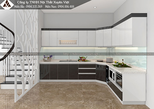 Tủ bếp hiện đại Hải phòng nhà chị Liên