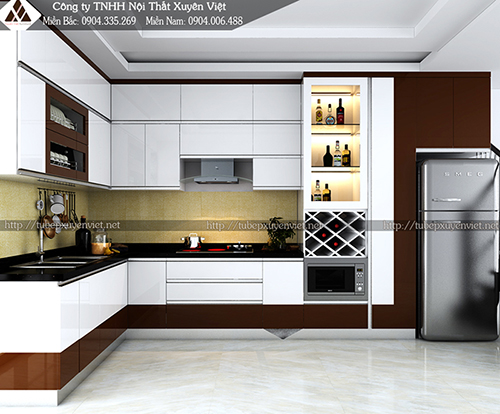 Mẫu tủ bếp đẹp nhà chị Hương - Bùi Xuân Phái, Hà Nội 1