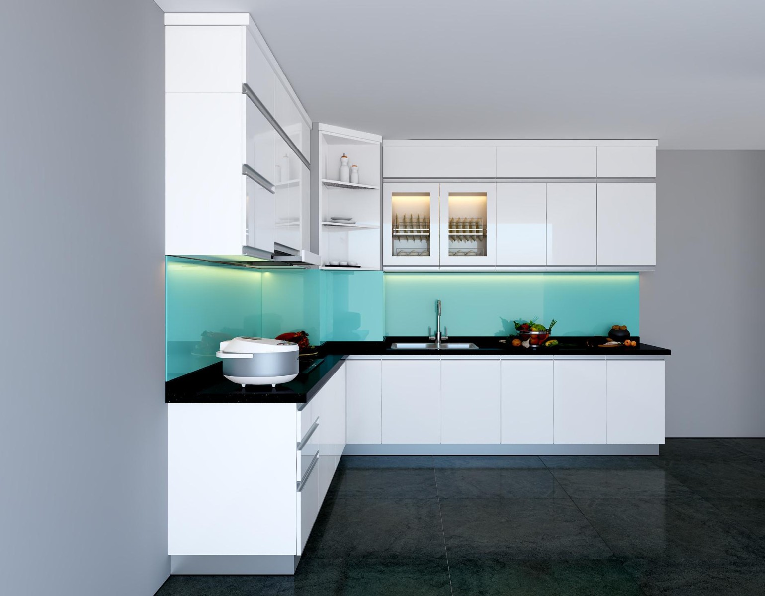 Tủ bếp đẹp hiện đại chị út tại Hải Phòng