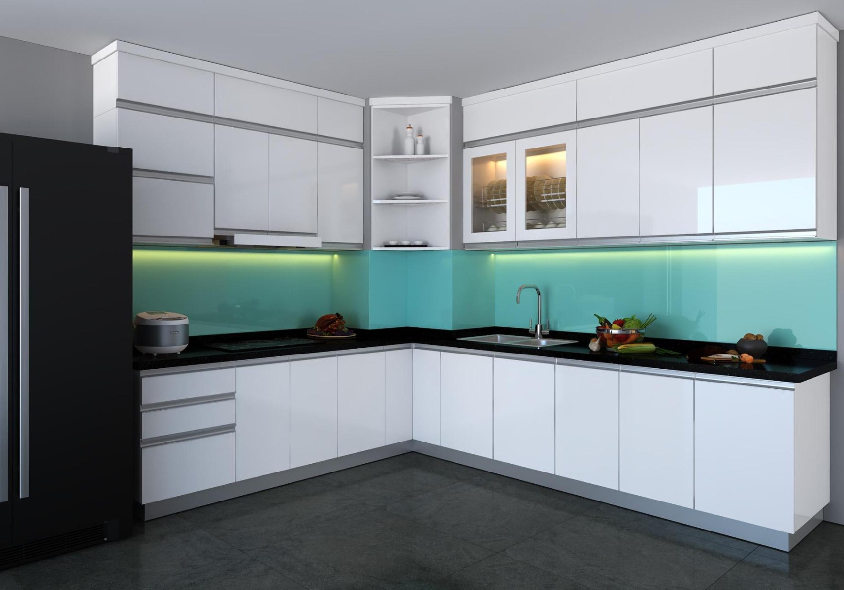 Tủ bếp đẹp hiện đại tại Hải Phòng nhà chị Út