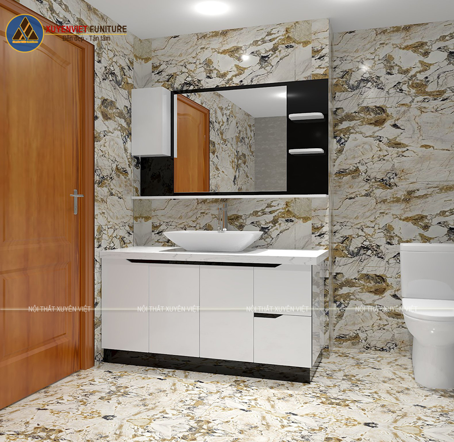Mẫu tủ bêp hiện đại nhà anh Hà