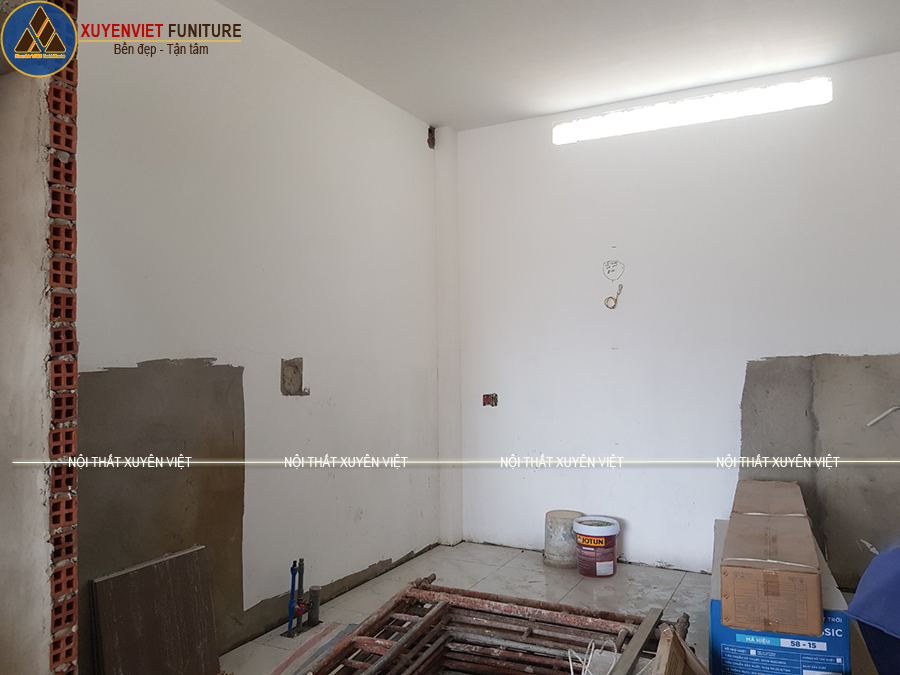 Hiện trạng của hệ tủ bếp nhựa nhà chị Hoa - Bình Tân