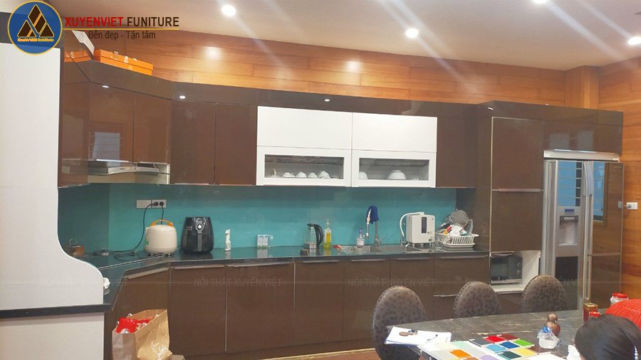 Hiện trạng tủ bếp trước khi thay thế nhà chị Lan - Hà Nội