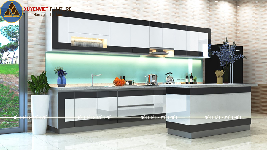 Tủ bếp đẹp nhà chị Vân ở một góc nhìn khác