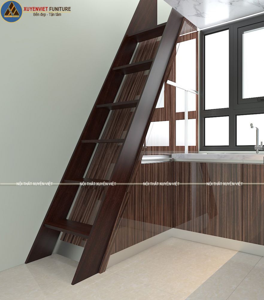 Tủ bếp nhựa PVC thay thế tủ bếp ngấm nước nhà anh Dũng - Hà Nội