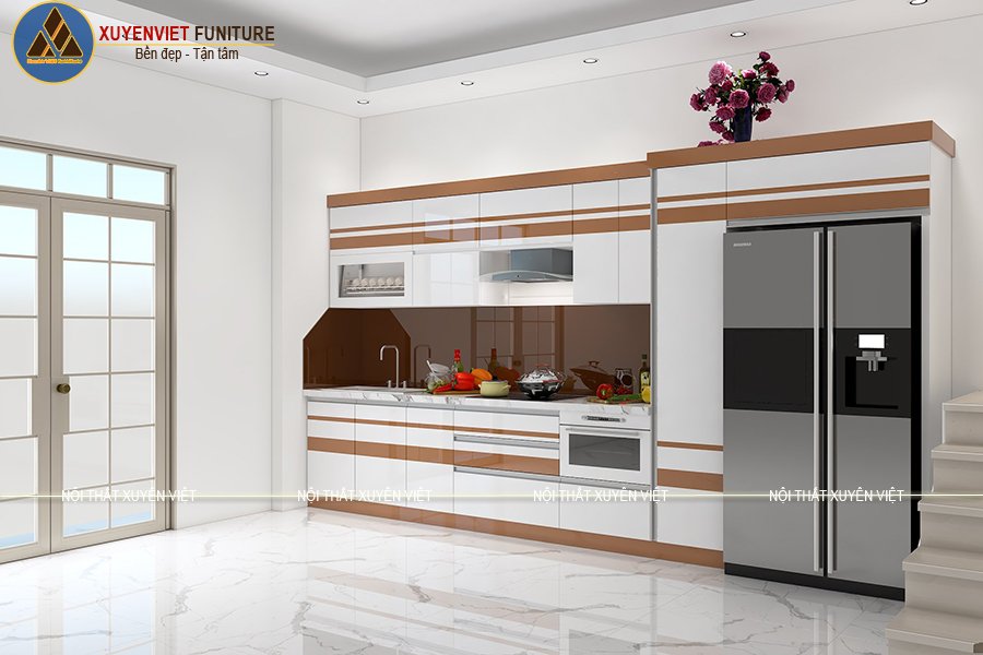 Thiết kế tủ bếp chung cư nhà chú Ân