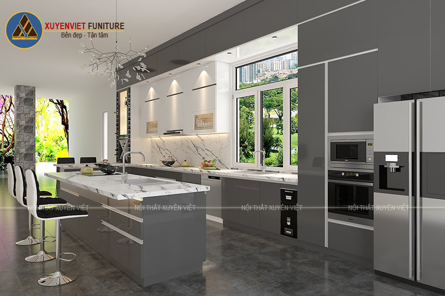 Hình ảnh tủ bếp sang trọng nhà chị Liên - Bình Dương
