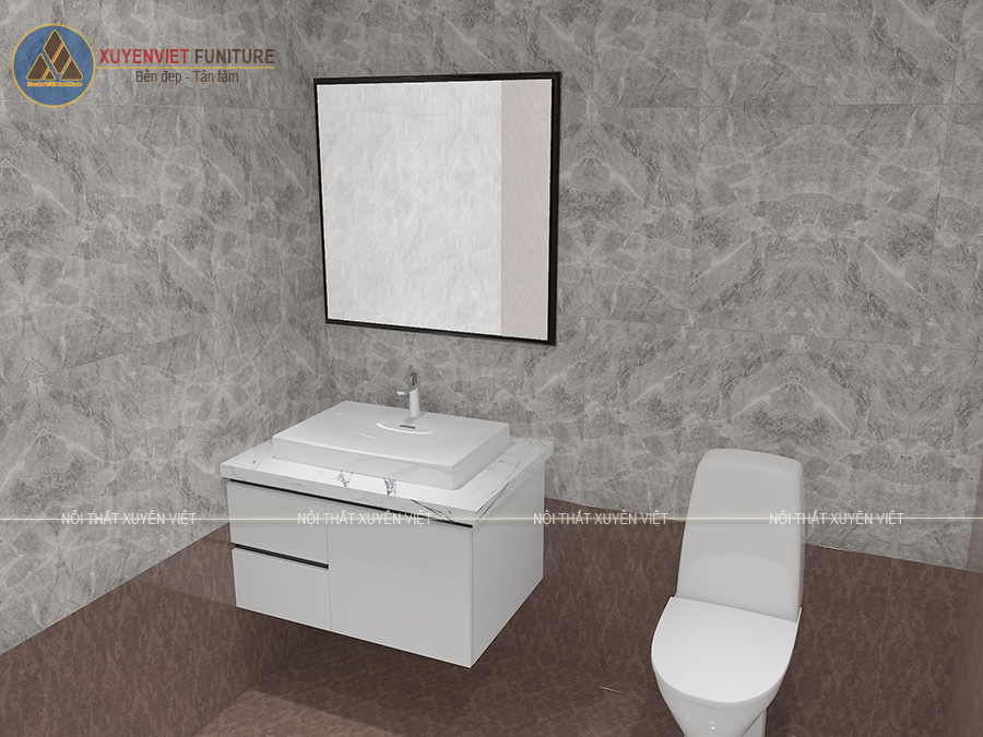 Tủ lavabo cho phòng tắm thứ 2 của gia đình anh Huy