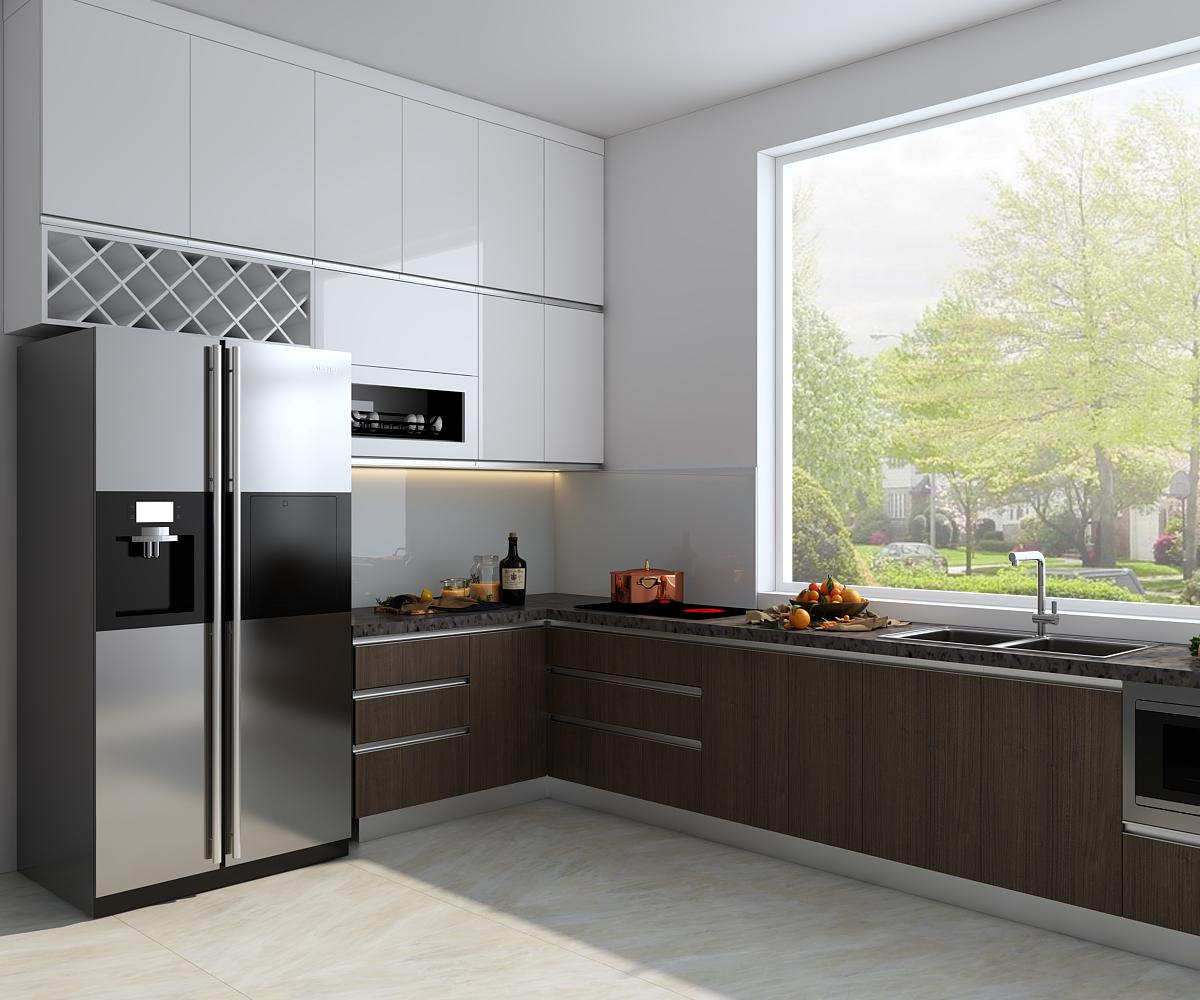 Hiện trạng căn bếp nhà chị Giang trước khi lắp tủ bếp nhựa giả vân gỗ Tủ bếp nhựa giả vân gỗ tại Xuyên Việt 1