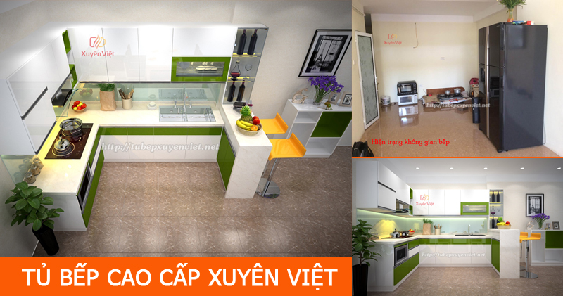 Hiện tại căn bếp nhà chị Liên