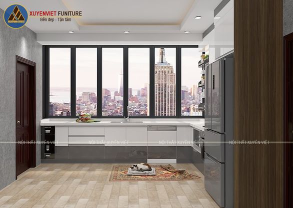 Tủ bếp nhựa đẹp nhà anh Chiến - Bình Thạch, TP HCM