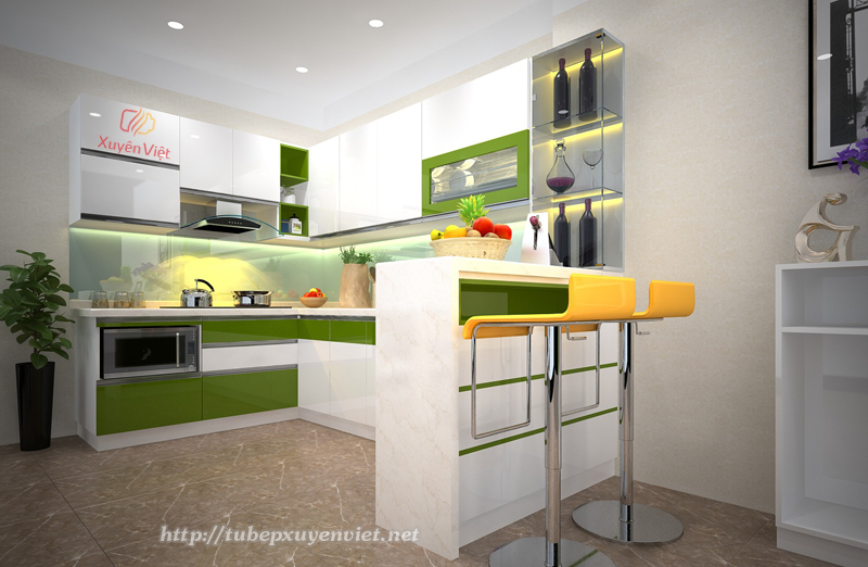Mẫu tủ bếp hiện đại nhà chị Liên - Cổ Nhuế, Hà Nội