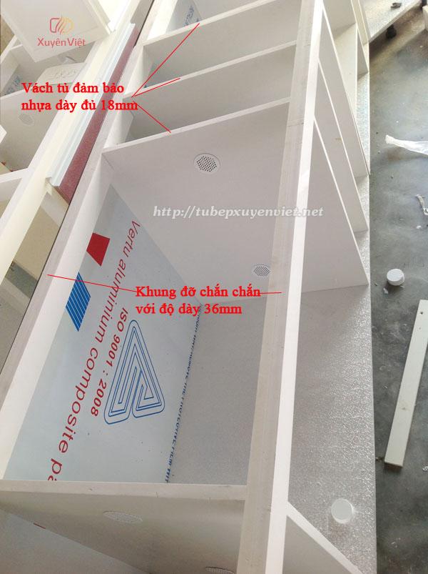 Tủ bếp chữ I bằng nhựa pvc siêu bền