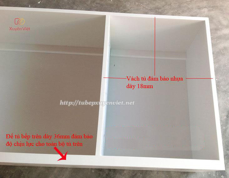 Tấm nhựa pvc được dùng để làm tủ bếp tại Xuyên Việt