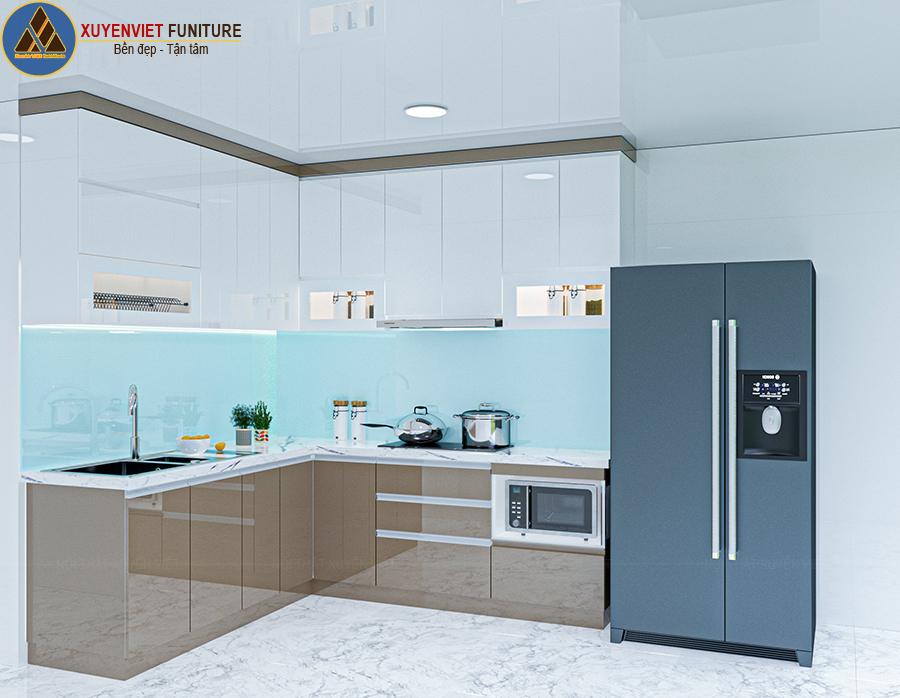 Tủ bếp bằng nhựa chống mối mọt nhà chú Hải – quận 4