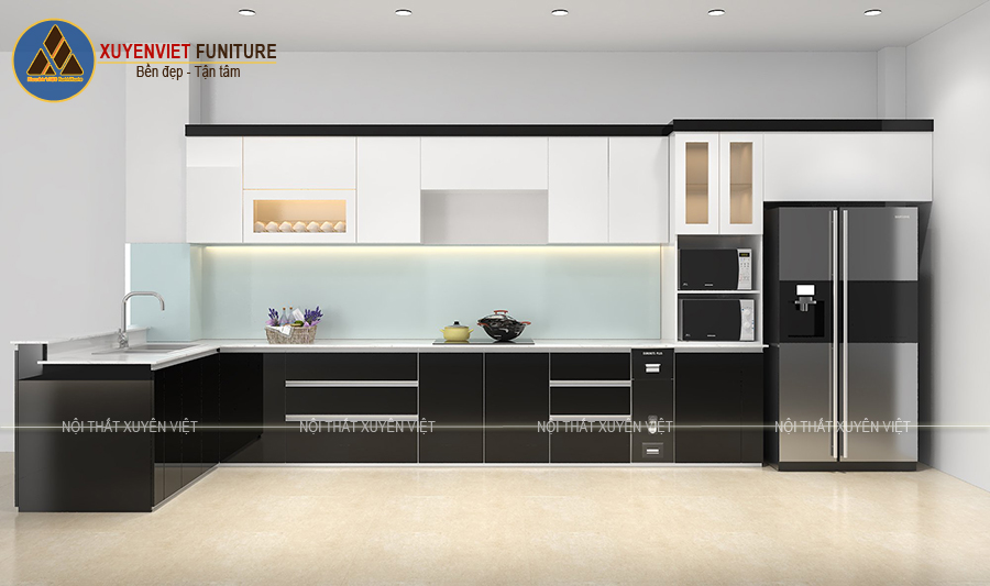 Hình ảnh tủ bếp nhựa PVC cao cấp của nhà chị Nga