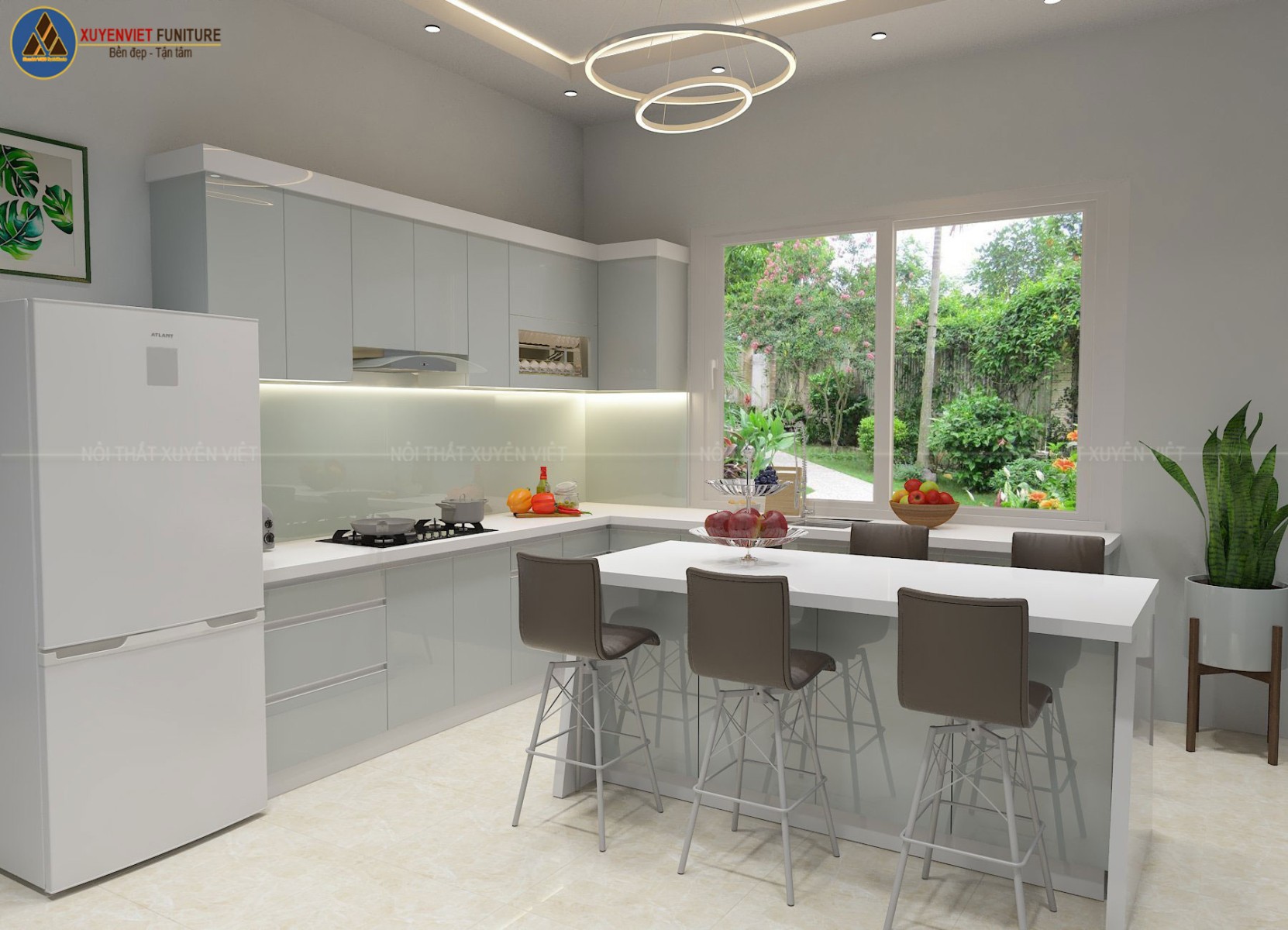 Thi công tủ bếp nhựa tại Vũng Tàu cho nhà chị Tú