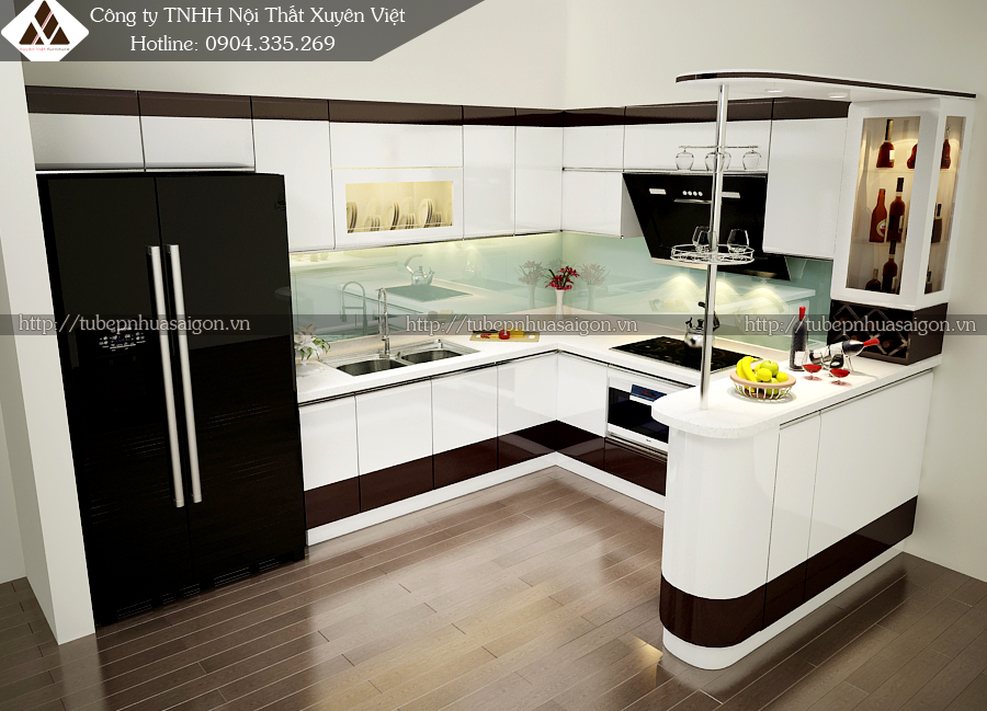Thiết kế công năng tủ bếp nhà anh Thoan