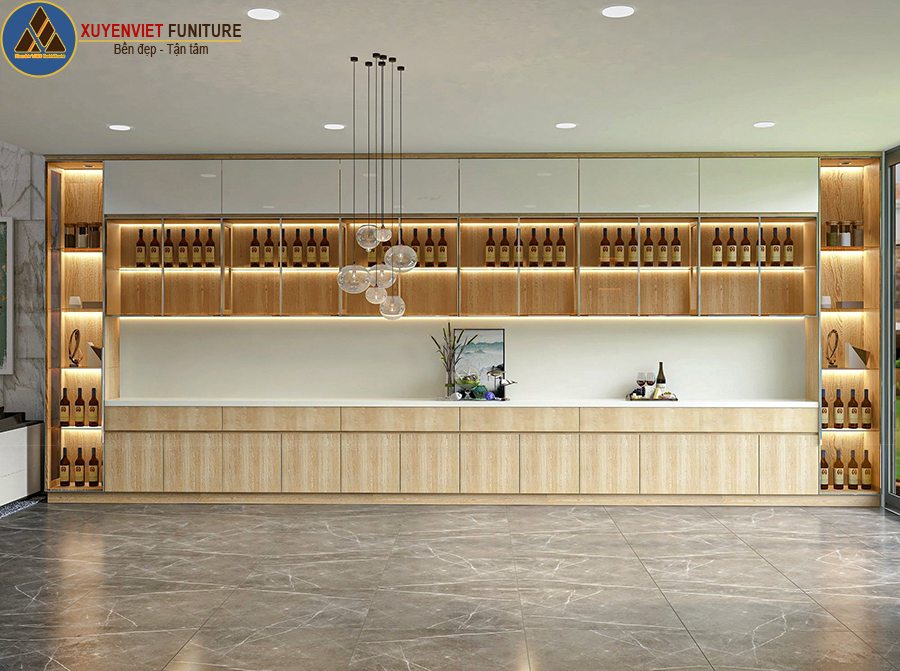 Tủ kệ trang trí làm hoàn toàn bằng nhựa cao cấp nhà chị Trang