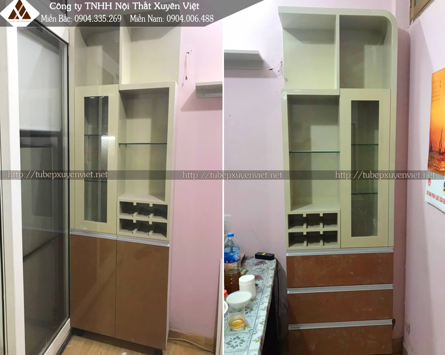 Tủ lavabo nhựa nhà anh Thuyết