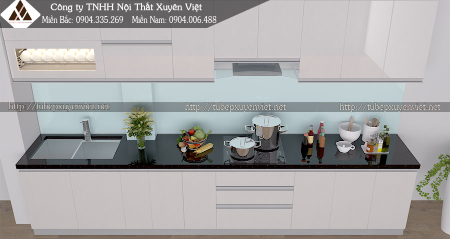 Hiện trạng bếp nhà anh Đức trước khi lắp tủ bếp