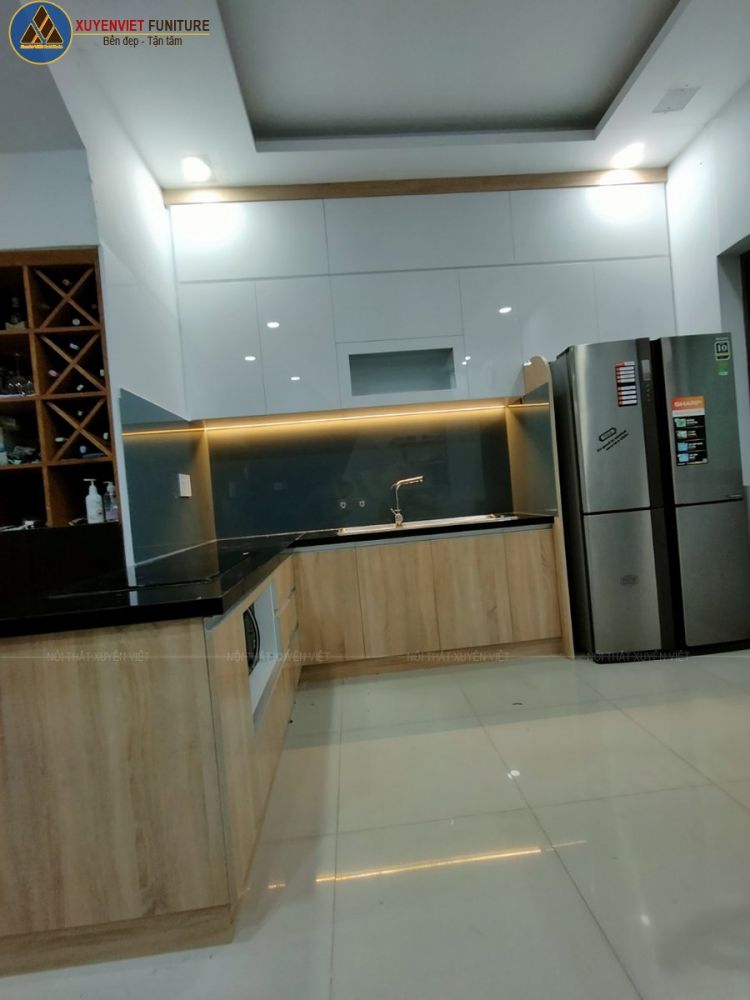 Tủ thực tế sau khi lắp đặt, đẹp hơn cả 3D nhà anh Hùng, quận 9