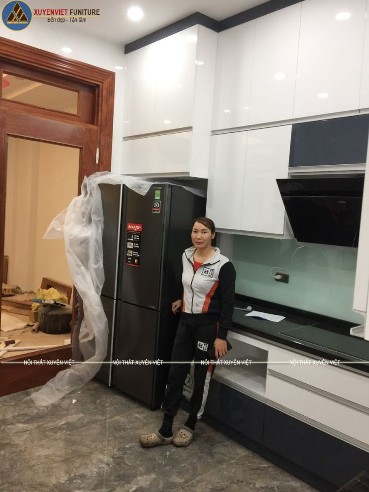 Tủ bếp nhựa Hải Phòng nhà chú Huy 2