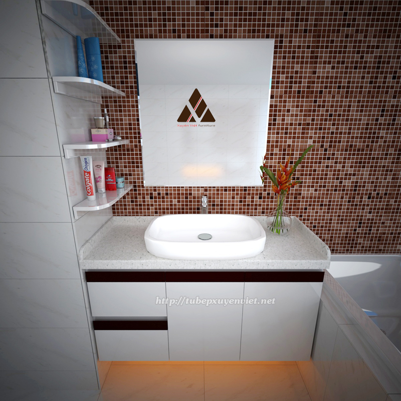 tủ lavabo nhựa cao cấp nhà anh Giang - Hòa Bình Green City