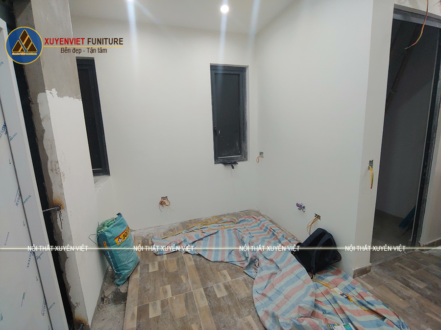 Không gian khi chưa lên bản vẽ nhà cô Hà