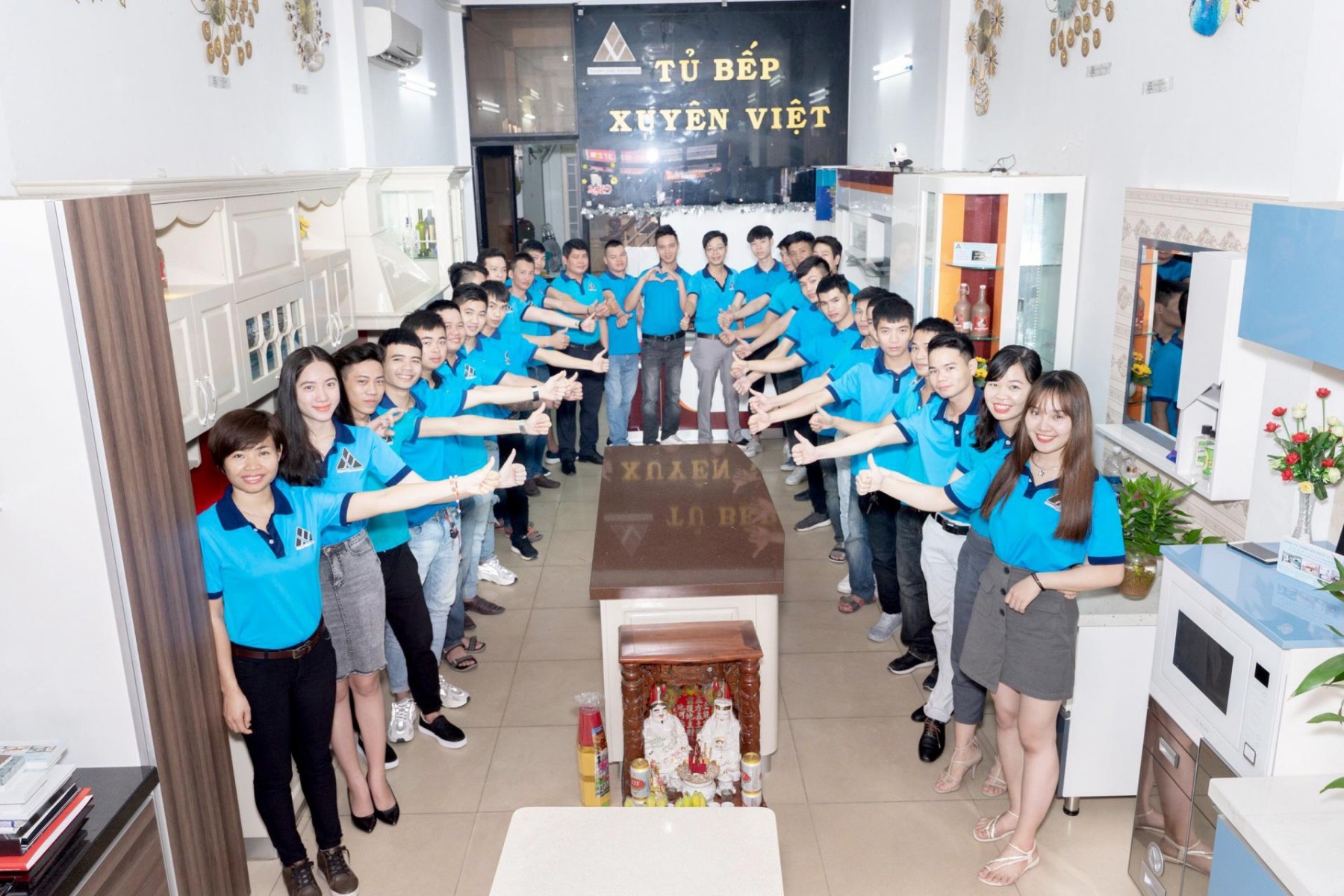 tủ bếp nhựa Acrylic hiện đại