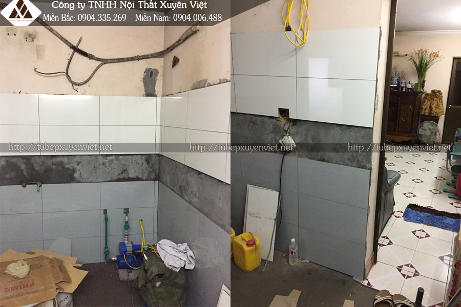 Hiện trạng căn bếp chung cư nhà anh Hải
