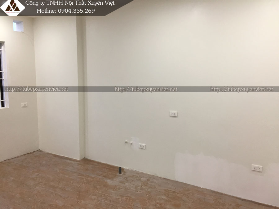 Hiện trạng căn bếp vừa xây xong nhà chị Hải