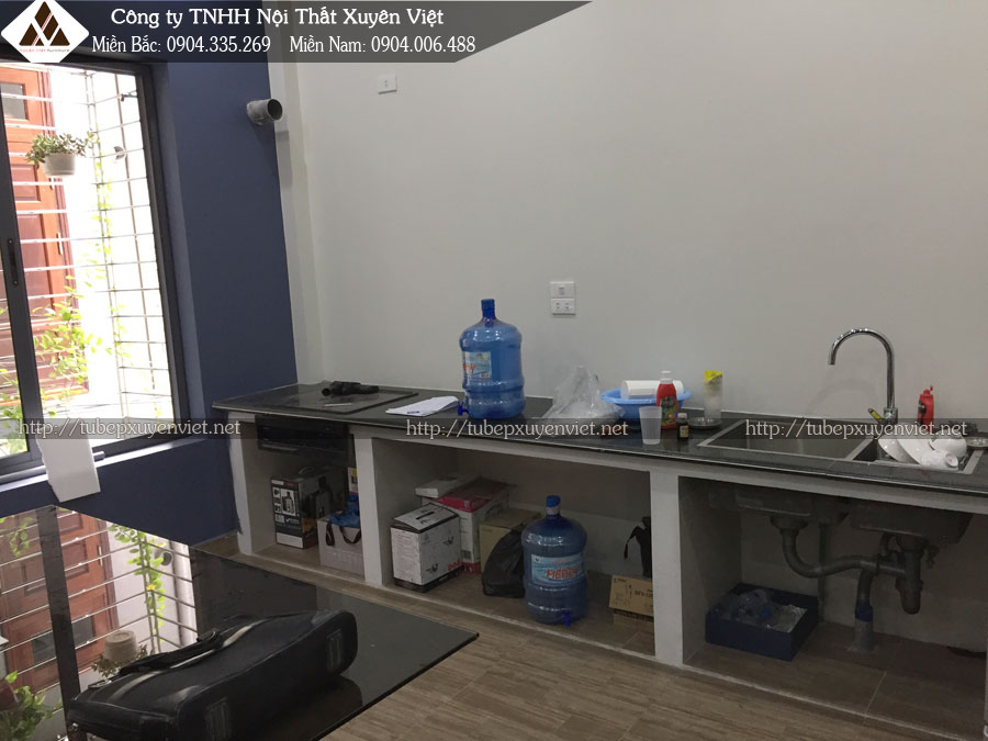 Thiết kế tủ bếp đẹp nhà chú Thành