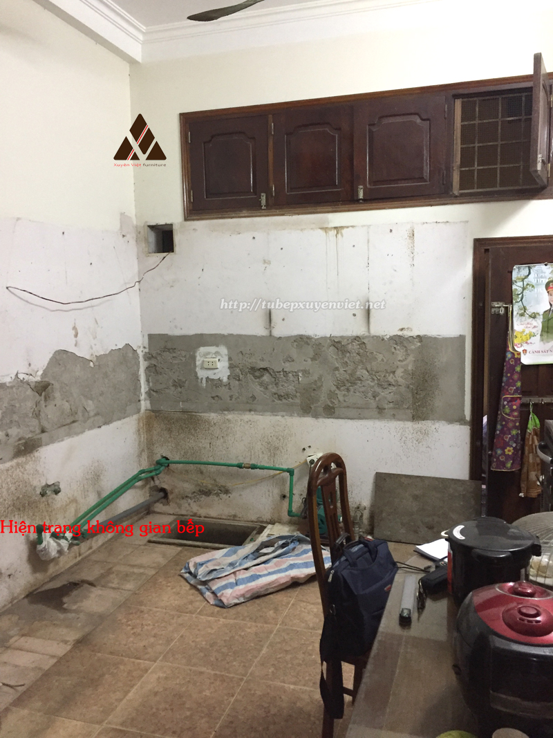 hiện trạng bếp nhà chị Kiều anh