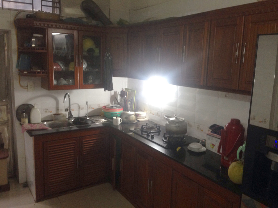 Thiết kế tủ bếp đẹp chữ L nhà anh Đạt - Hà Nội