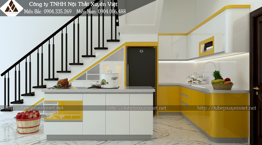 Lắp đặt tủ bếp đẹp nhà chị Bảo Anh - Quảng Ninh