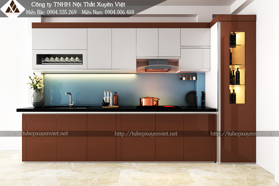 Lắp đặt tủ bếp chống mối mọt nhà chị Hương - Hà Nội