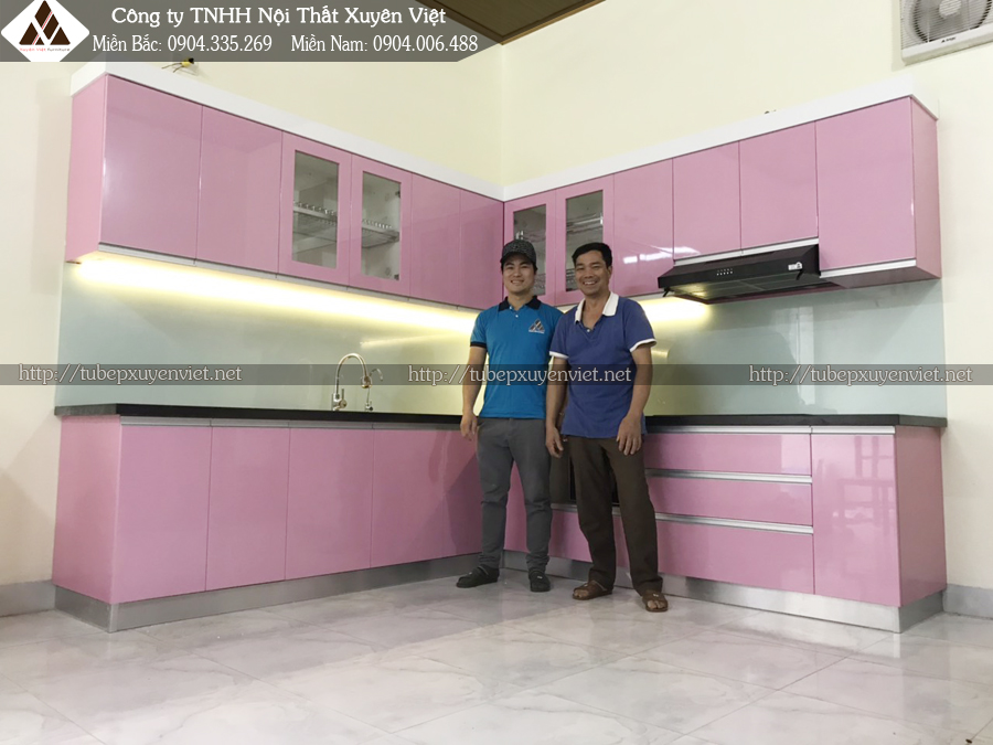 Mẫu tủ bếp anh Việt - Mộc Châu