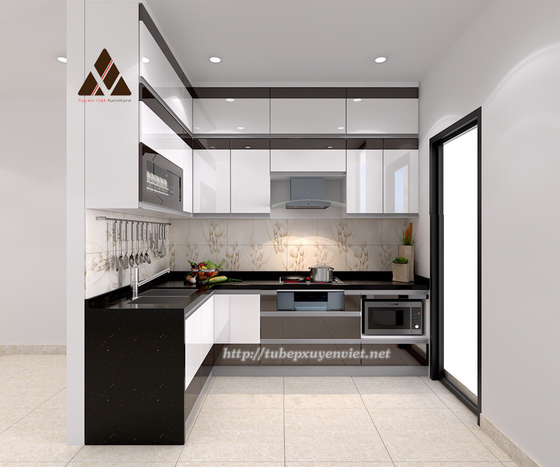 Mẫu tủ bếp đẹp chữ l nhà cô An - Hải Phòng