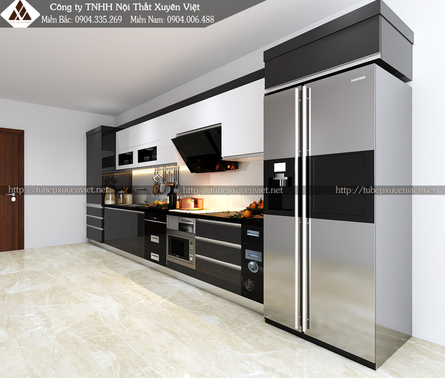 Mẫu tủ bếp đẹp hiện đại chị Thủy - Quảng Ninh