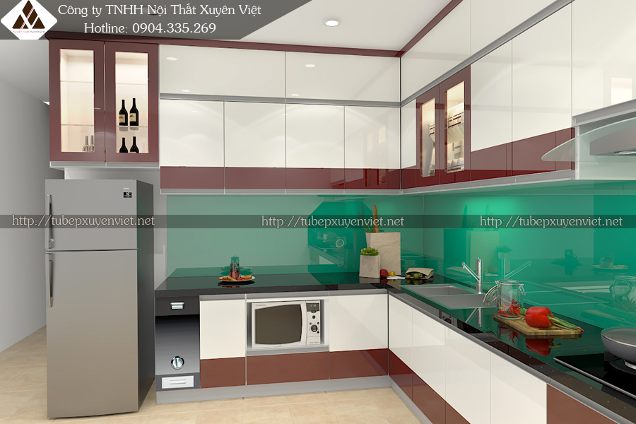 Mẫu tủ bếp đẹp nhà anh Hòa - Nam Hải, Hải Phòng