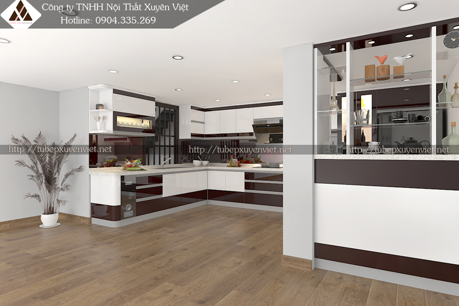 Mẫu tủ bếp đẹp nhà chú Bảo - Văn Giang, Hưng Yên 1