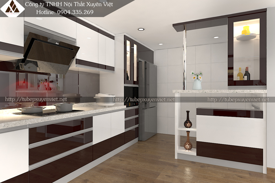 Mẫu tủ bếp đẹp nhà chú Bảo - Văn Giang, Hưng Yên 2