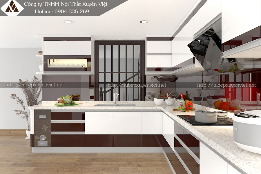 Mẫu tủ bếp đẹp nhà chú Bảo - Văn Giang, Hưng Yên 4