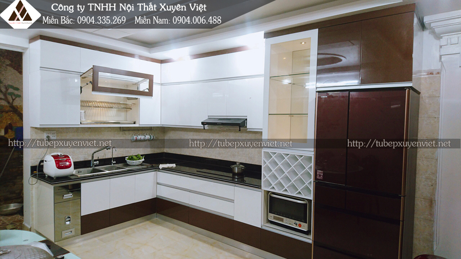 Mẫu tủ bếp hiện đại chị Thúy ở Hải Phòng