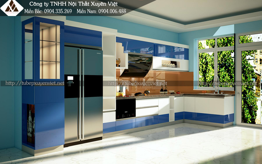 Mẫu tủ bếp hiện đại nhà anh Tính - Bình Chánh, HCM