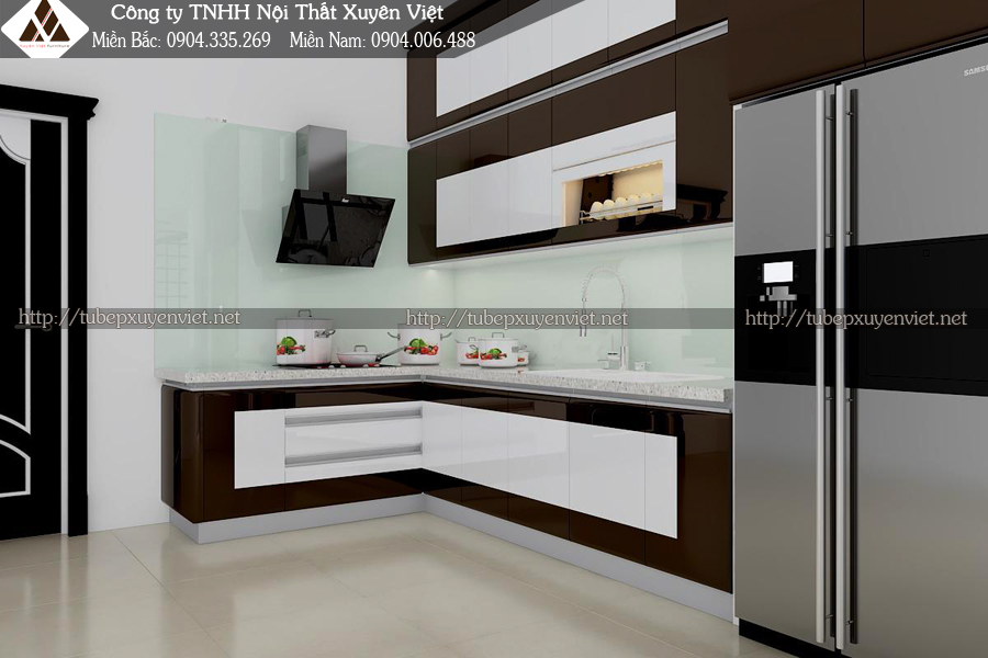 Mẫu tủ bếp nhựa nhà anh Vượng - Hải Phòng