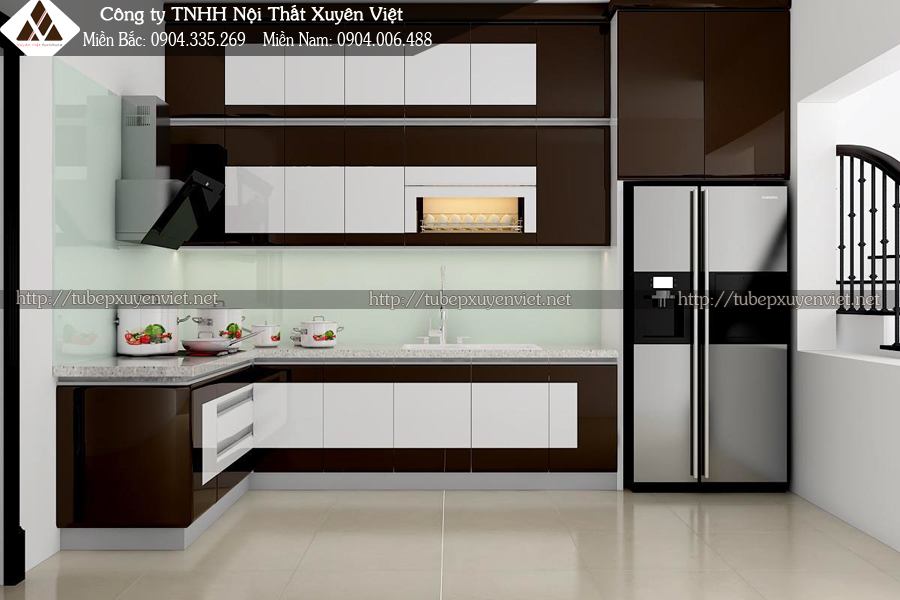 Mẫu tủ bếp nhựa nhà anh Vượng - Hải Phòng