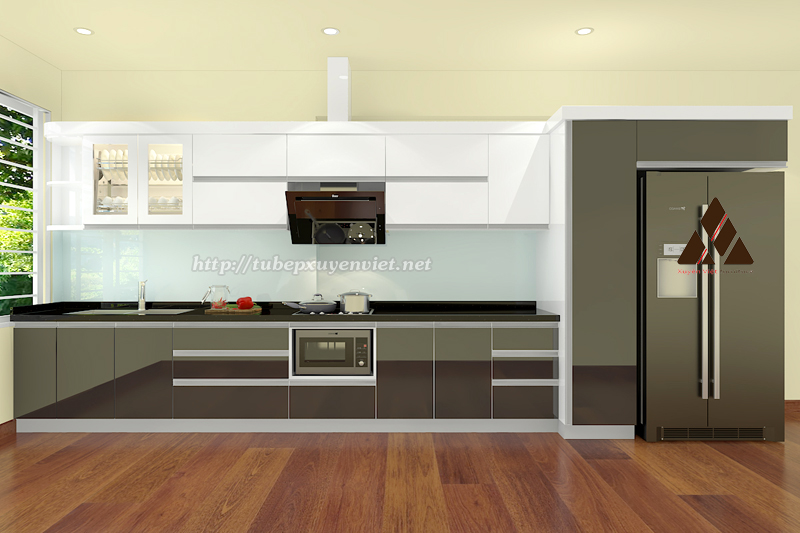 Tủ bếp nhựa acrylic nhà chị Ka - Hạ Long, Quảng Ninh